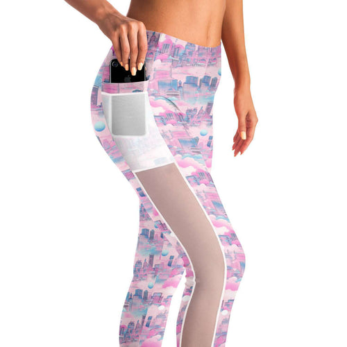 80s City Pop Mesh with Pocket Legging