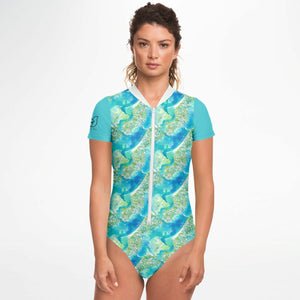 Womens Swim Bodysuit - Azul Adventure