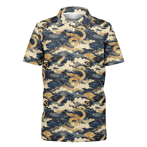 Kids Polo Shirt - Gold Dragon