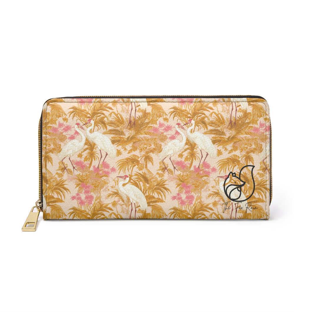 Zipper Wallet - Rosette Cranes