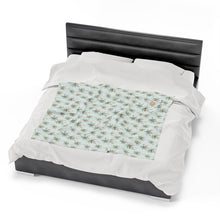 Load image into Gallery viewer, Festive Palms- Velveteen Plush Blanket