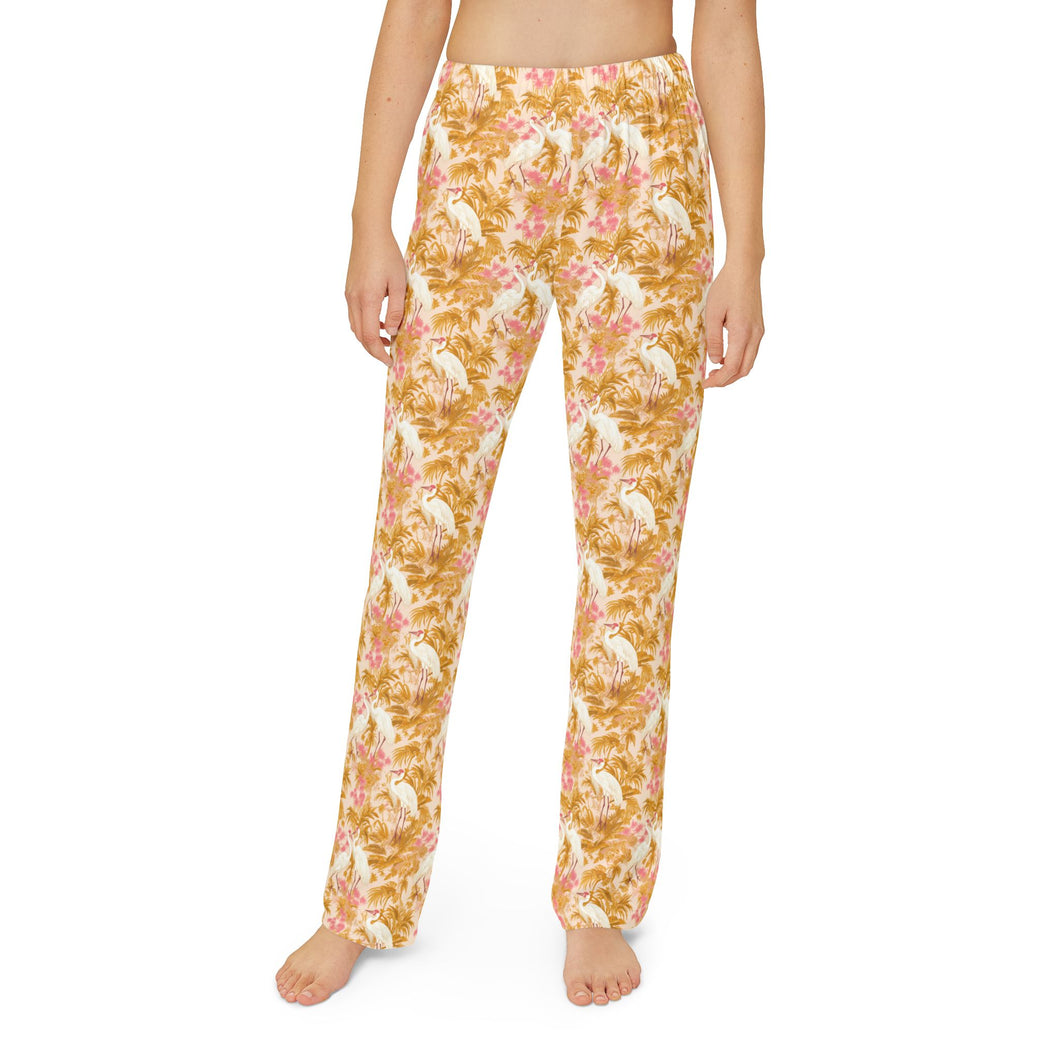 Kids Lounge Pants - Rosette Cranes