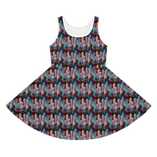 Load image into Gallery viewer, Girls' Sleeveless Sundress - Neon Noche