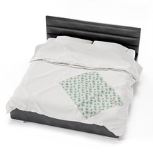Load image into Gallery viewer, Festive Palms- Velveteen Plush Blanket
