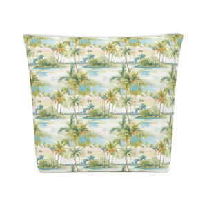 Palm Tree Breeze Cotton Zipper Bag