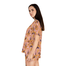 Load image into Gallery viewer, Women&#39;s Short Pajama Set - Tropical Fronds