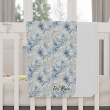 Load image into Gallery viewer, Neutral Toile Tropic Toddler Blanket