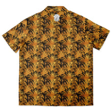 Load image into Gallery viewer, Men&#39;s Spread Collar Button Down Shirt - Golden Fronds