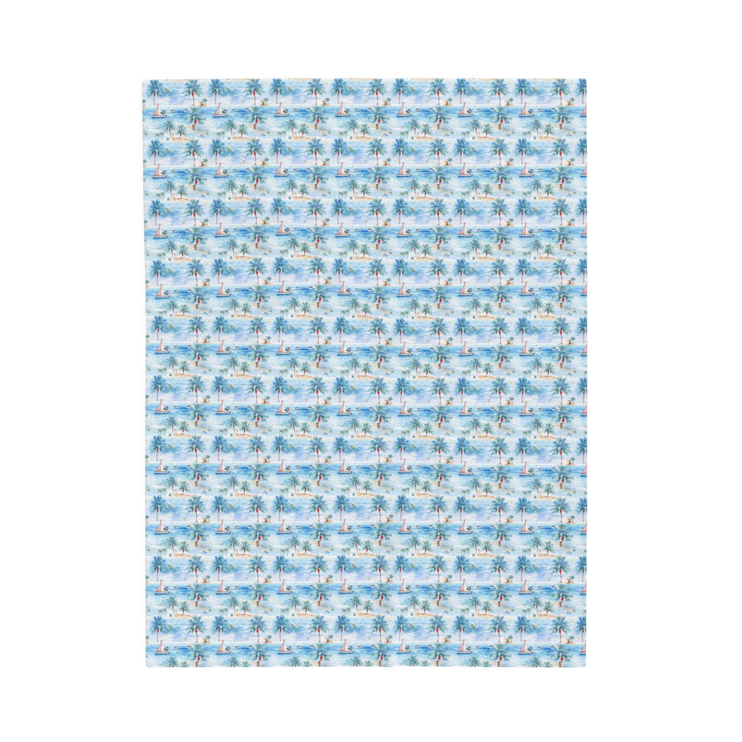 Tropic Sojourn- Velveteen Plush Blanket