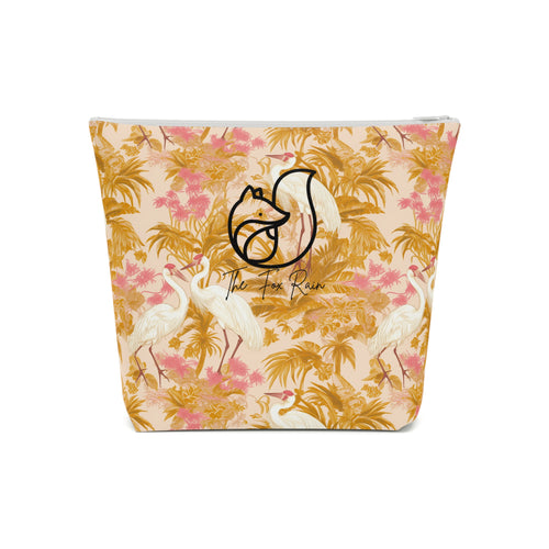 Cotton Packable Bag- Rosette Cranes