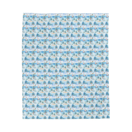 Tropic Sojourn- Velveteen Plush Blanket