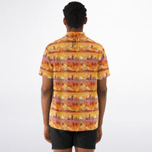Load image into Gallery viewer, Skyline Sunset- Men&#39;s Spread Collar Short Sleeve Button-Down