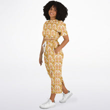 Load image into Gallery viewer, Cropped Sweatshirt and Long Skirt Set – Rosette Cranes