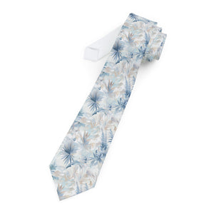 Neutral Toile Tropic Printed Necktie