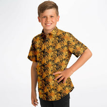 Load image into Gallery viewer, Youth Button Down Shirt - Golden Fronds