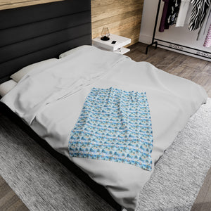 Tropic Sojourn- Velveteen Plush Blanket