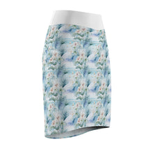 Load image into Gallery viewer, Tropical Blues- Floral Women&#39;s Pencil Skirt