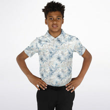 Load image into Gallery viewer, Neutral Tropic Toile- Youth Polo Shirt