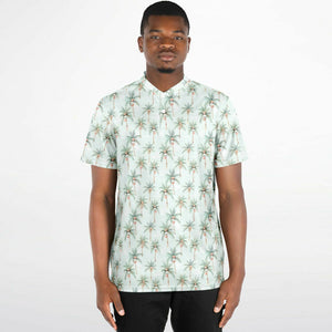 Festive Palms- Mens Blade Collar Polo Shirt
