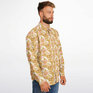 Long Sleeve Button Down Shirt - Rosette Cranes
