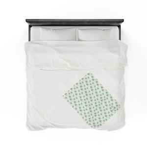 Festive Palms- Velveteen Plush Blanket