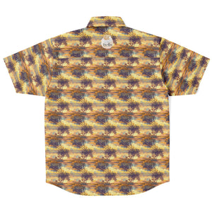Fire Sky- Men's Short Sleeve Button Down Shirt