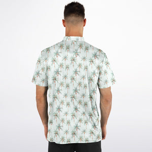 Festive Palms- Mens Blade Collar Polo Shirt