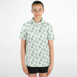 Festive Palms- Unisex Kids Polo Shirt