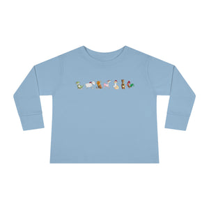 Christmas Fox Rain- Toddler Long Sleeve Tee