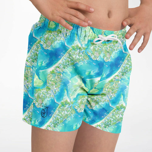 Kids Swim Trunks - Azul Adventure
