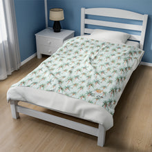Load image into Gallery viewer, Festive Palms- Velveteen Plush Blanket