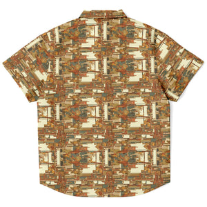 Warm Mid Mod- Kids Short Sleeve Button Down Shirt