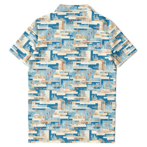 Mid Mod Blue- Kids Polo Shirt
