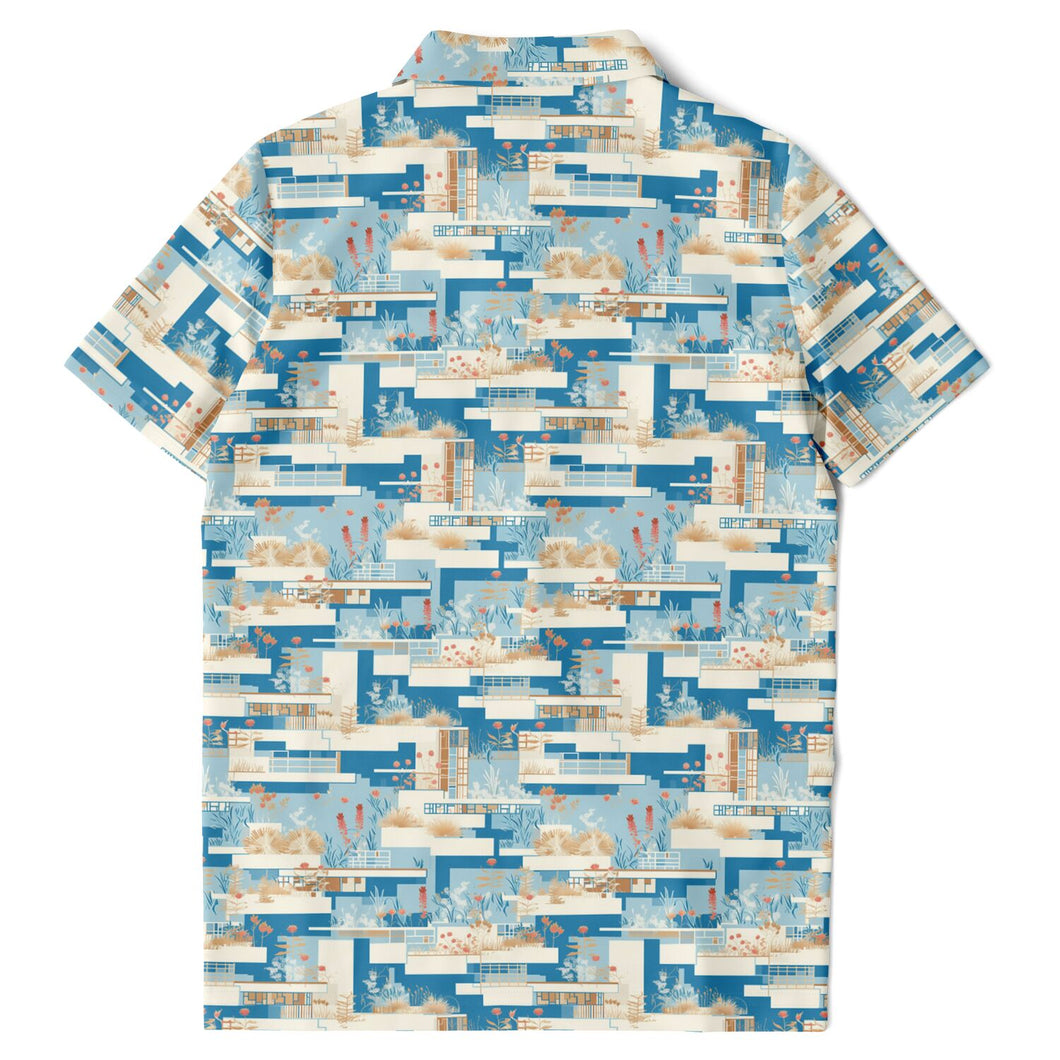 Mid Mod Blue- Kids Polo Shirt
