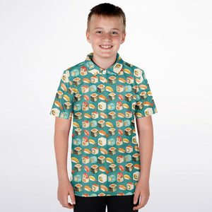 Sushi Print- Youth Polo Shirt