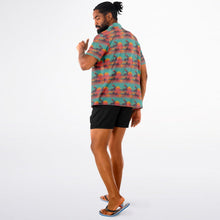 Load image into Gallery viewer, Men's Short Sleeve Button-Down - Pluma Sunset