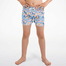 Load image into Gallery viewer, Miami Blue Skyline- Kids Swim Trunks