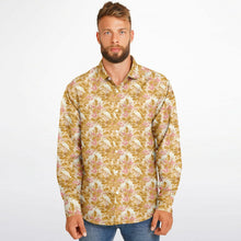 Load image into Gallery viewer, Long Sleeve Button Down Shirt - Rosette Cranes