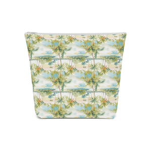 Palm Tree Breeze Cotton Zipper Bag