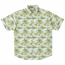 Load image into Gallery viewer, Palm Tree Breeze- Men&#39;s Short Sleeve Button Down Shirt