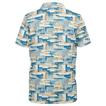 Load image into Gallery viewer, Mid Mod Blue- Kids Polo Shirt