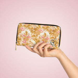Zipper Wallet - Rosette Cranes