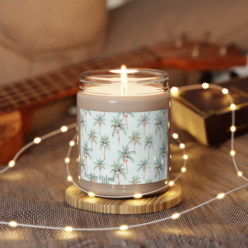 Festive Palms -Lavender + Sage Scented Soy Candle