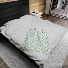 Load image into Gallery viewer, Festive Palms- Velveteen Plush Blanket