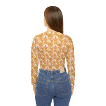 Load image into Gallery viewer, Women&#39;s Long Sleeve V-neck Shirt - Rosette Cranes