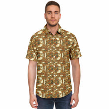 Load image into Gallery viewer, Warm Mid Mod- Mens Short Sleeve Button Down Shirt