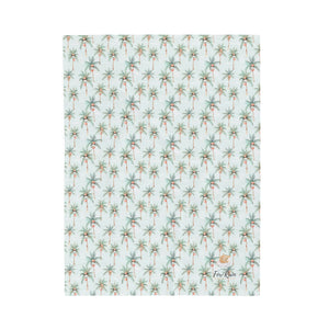 Festive Palms- Velveteen Plush Blanket