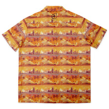 Load image into Gallery viewer, Skyline Sunset- Men&#39;s Spread Collar Short Sleeve Button-Down