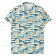 Load image into Gallery viewer, Mid Mod Blue- Kids Polo Shirt