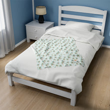 Load image into Gallery viewer, Festive Palms- Velveteen Plush Blanket